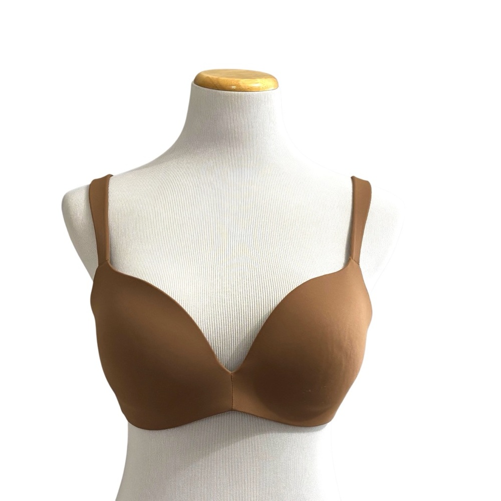 Cacique Wireless Push Up T Shirt Bra Honey Brown 32B